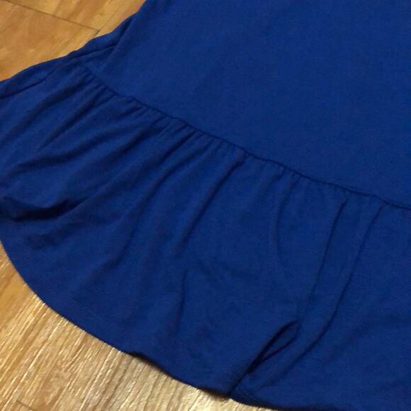 Baku Blue Flowy Ruched Ruffle Casual Shirt Top Size XL - Picture 3 of 5